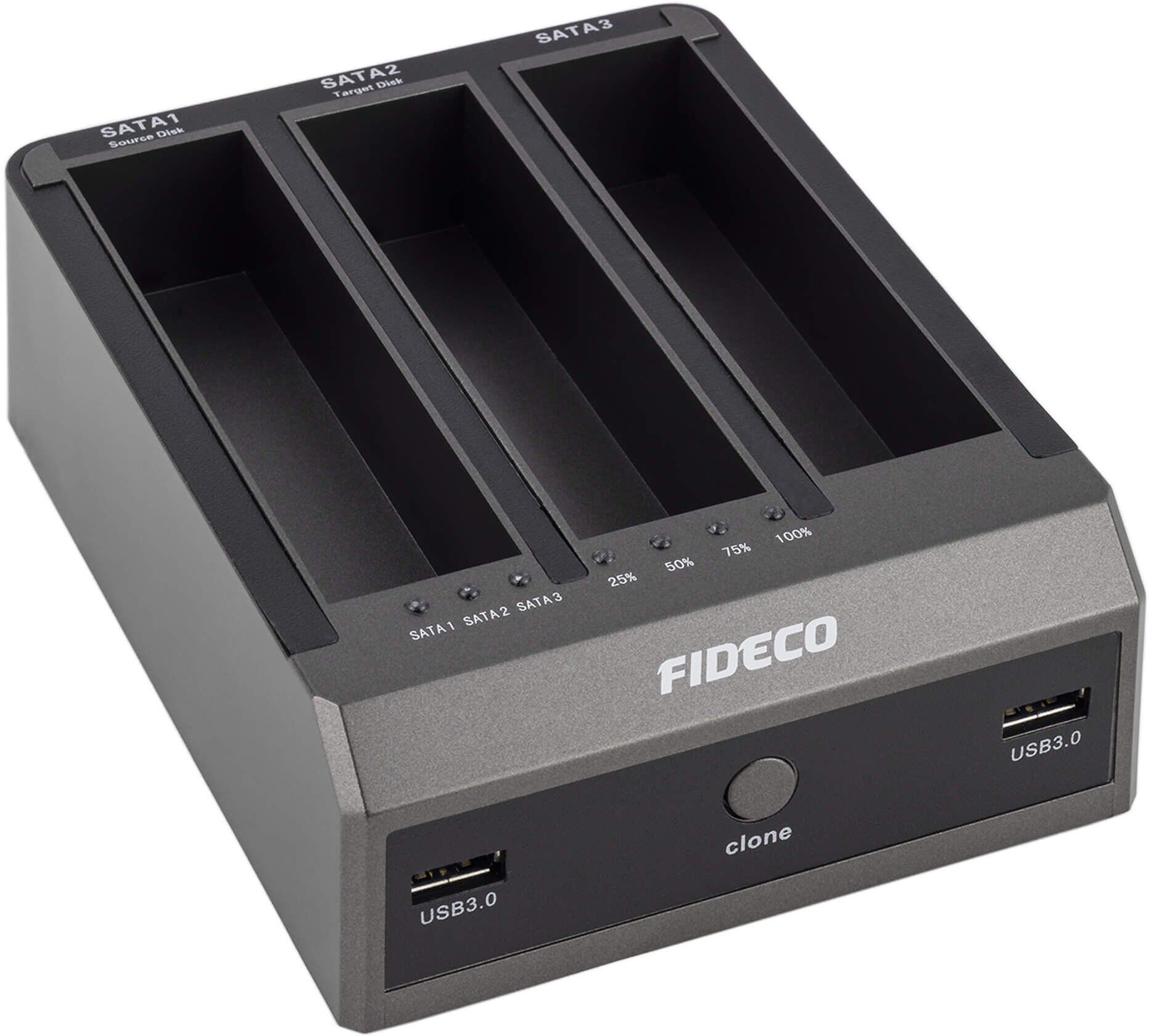 Stacja dokująca Fideco Stacja Dokująca Klonująca Dysków HDD SSD 2x USB