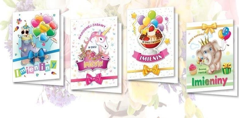 Top Graphic Karnet B6 z naklejkami Imieniny dzieci MIX (10szt)