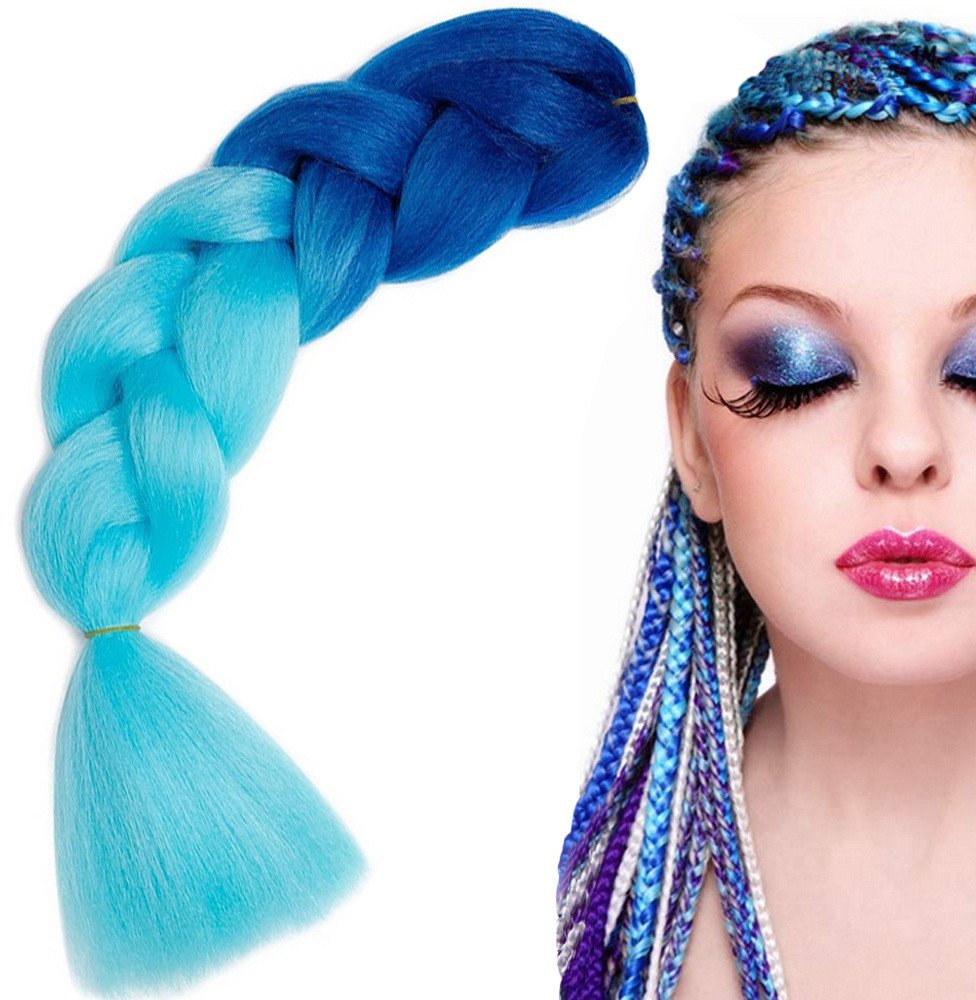 Włosy syntetyczne na warkoczyki ombre kolorowe