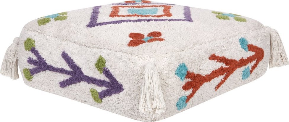 Beliani Poduszka podłogowa bawełniana 55 x 55 x 20 cm biała DIPLO