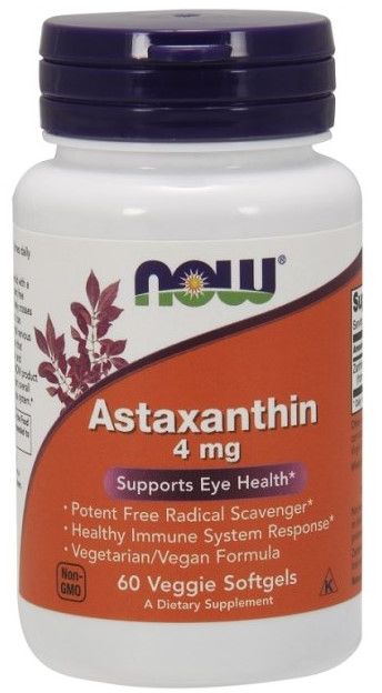 NOW Foods Astaxanthin 4mg 60 kapsułek