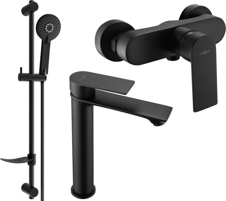 Mexen Mexen Royo DF40 zestaw prysznicowy, czarny - 72214DF40-70