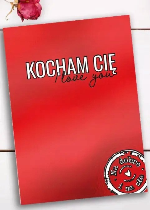 Karnet B6 Walentynki - Stempel