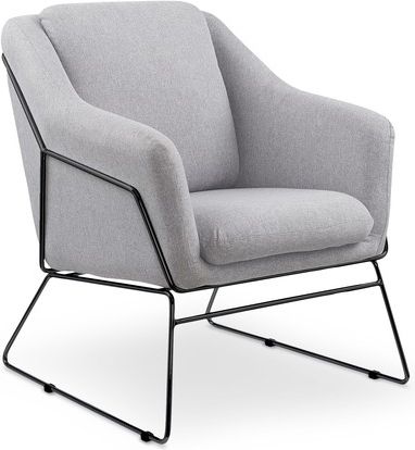 Halmar SOFT 2 fotel wypoczynkowy czarny stelaż, jasny popiel (1p=1szt)