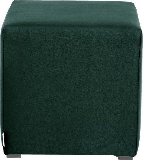 Galeriatrend Pufa Kostka 35x35cm eko-skóra Standard zielony