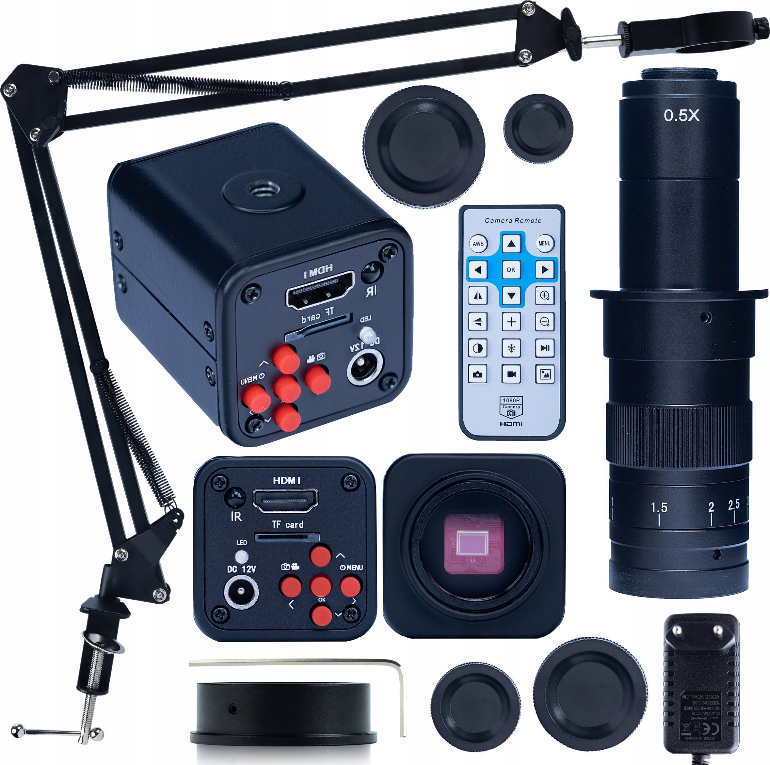 Mikroskop Rosfix MIKROSKOP CYFROWY Z KAMERĄ NORMA BLACK PRO WYSIĘGNIK I OBIEKTYW 180X 3W1