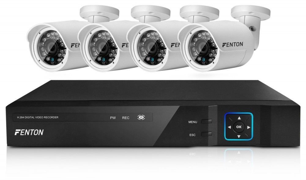 Zestaw 4 kamer zewnętrznych Fenton HD CCTV one size