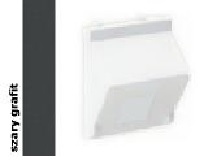 Kontakt-Simon Płytka K45 gniazda teleinformatycznego pojedynczego RJ skośna z przesłoną szary grafit - K80/14