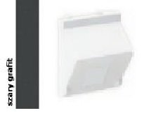 Kontakt-Simon Płytka K45 gniazda teleinformatycznego pojedynczego RJ skośna z przesłoną szary grafit - K80/14