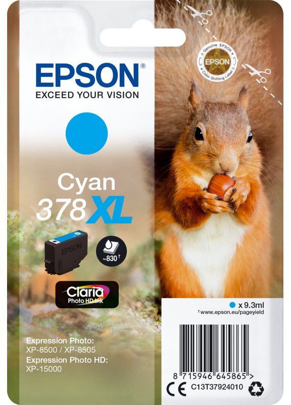 Tusz Epson Oryginalny tusz 378XL, cyan (C13T37924010)