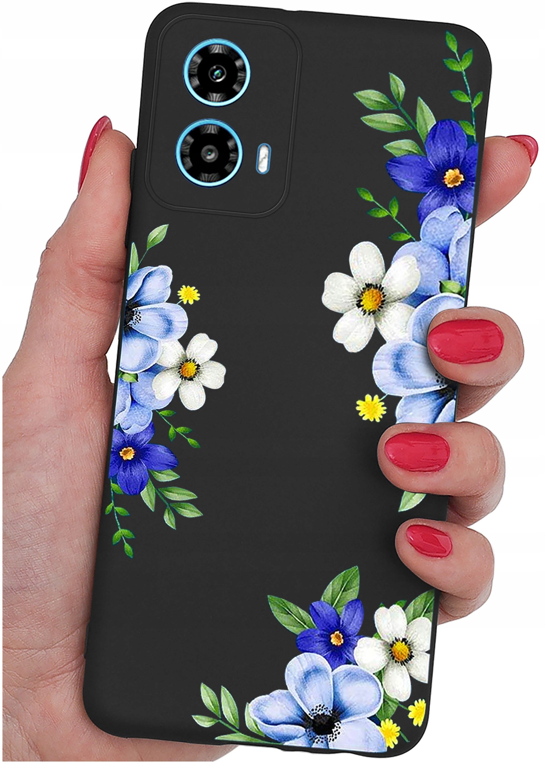 ETUI do Motorola Moto G34 5G WZORY |SILIKONOWE MATT CASE + SZKŁO 9H