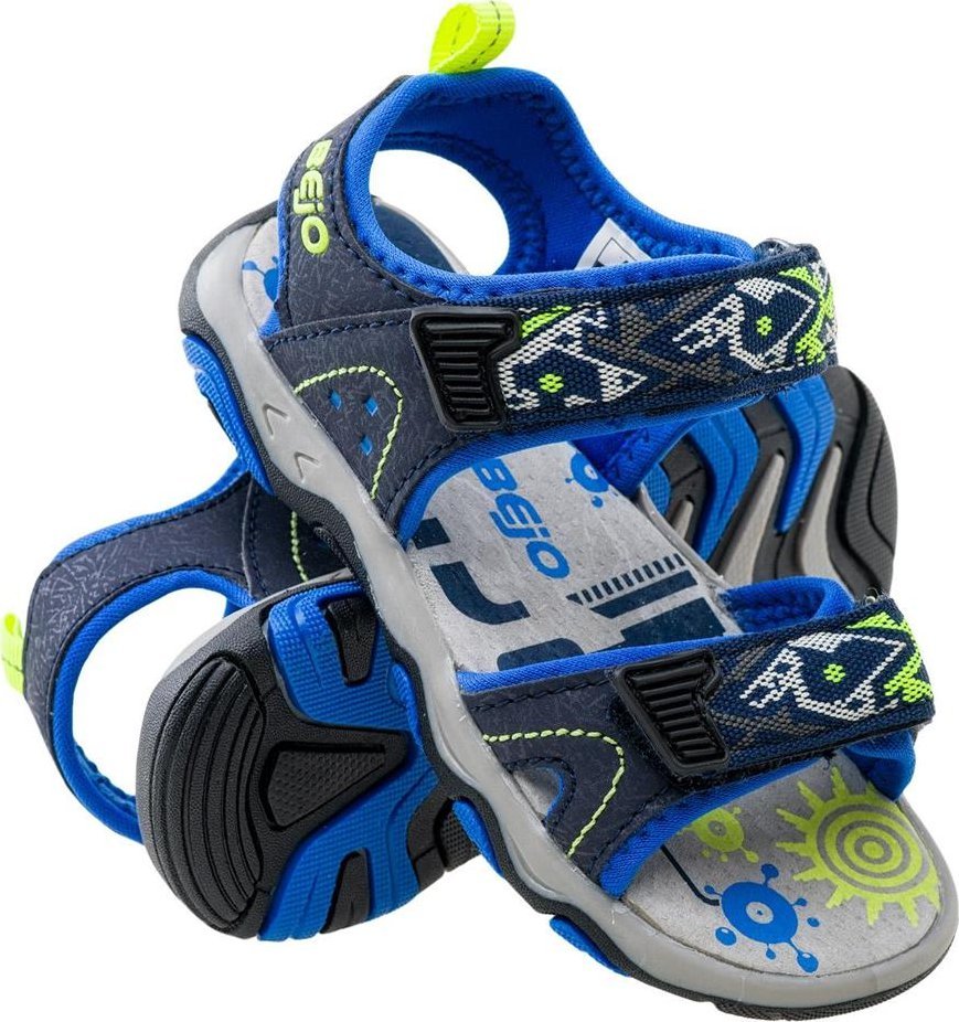 Bejo SANDAŁY I KLAPKI ELSI KIDS NAVY/LAKE BLUE/LIME 26