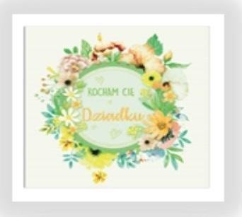 HENRY Karnet KW Wianek z kwiatów Dziadek