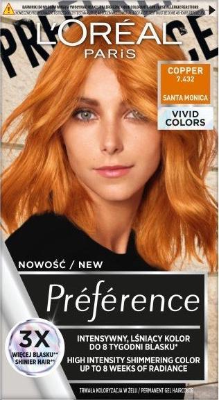 L’Oreal Paris L'OREAL_Preference Vivid Colors farba do włosów 7.432 Cooper