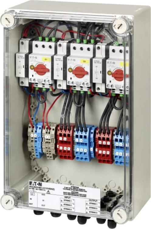 EATON (MB) Rozłącznik przeciwpożarowy SOL30-SAFETY na 3 stringi, MC4, 230VAC 168100