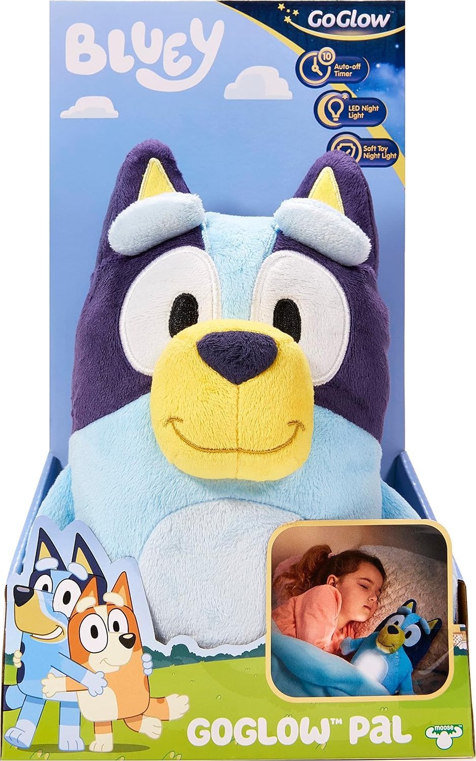 Bluey Bluey Light Up Bedtime Pal, soft night light by GoGlow