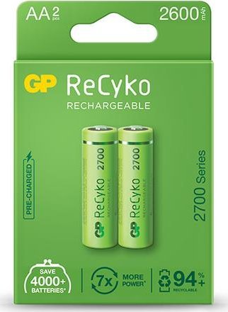 GP 2 X AKUMULATORKI AA / R6 RECYKO 2700 SERIES NI-MH 2600MAH 270AAHCE-5EB2