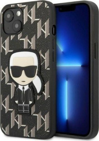 Karl Lagerfeld Etui KLHCP13SPMNIKBK Apple iPhone 13 mini hardcase czarny/black Monogram Ikonik Patch