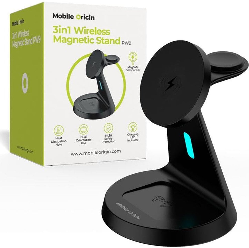 Mobile Origin 3in1 Wireless Magnetic Stand PW9
