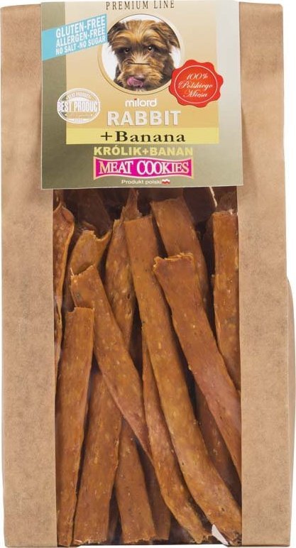 Ciastka dla psa Milord z królikiem i bananem 80 g