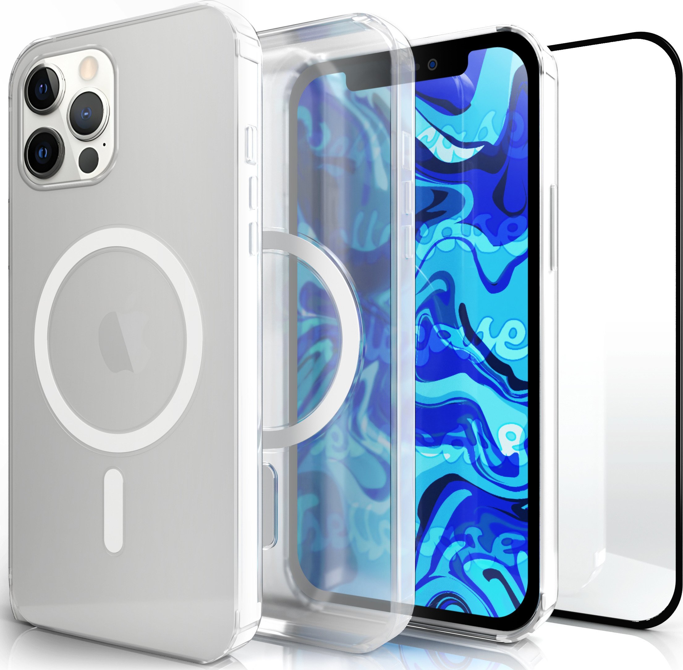 Hello Case Etui magsafe do iPhone 12 PRO MAX |magnetyczne pancerne clear case SZKŁO