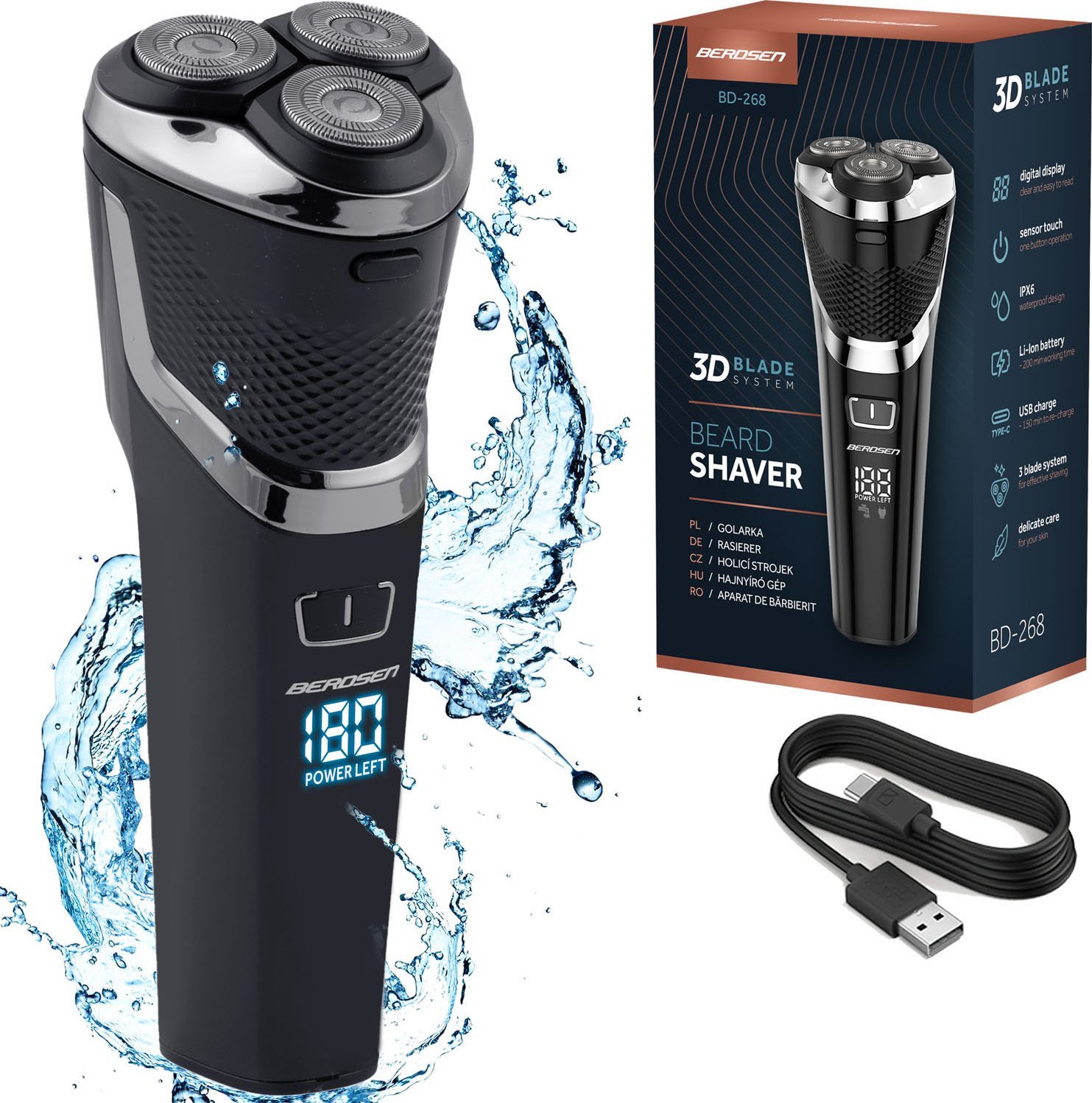 Berdsen Golarka elektryczna BD-268 czarna