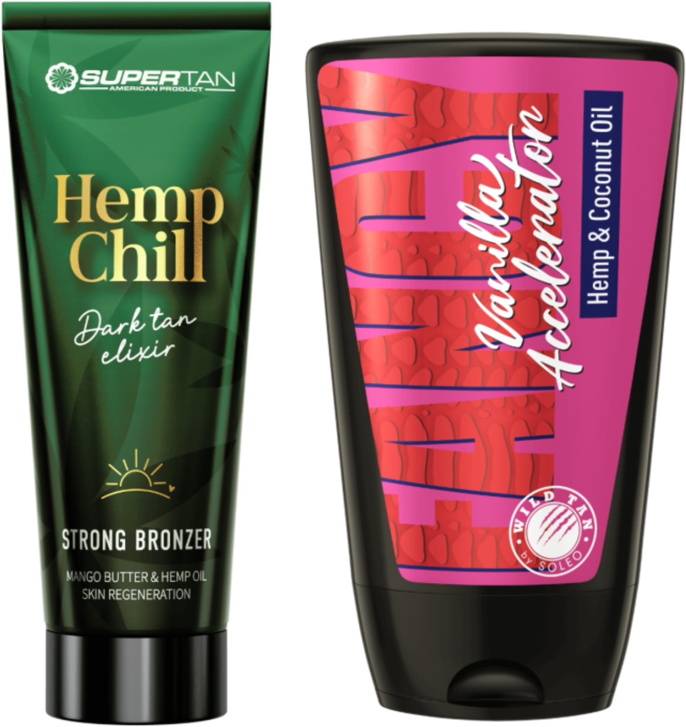 Supertan Hemp Chill + Wild Tan Fancy Vanilla Gratis