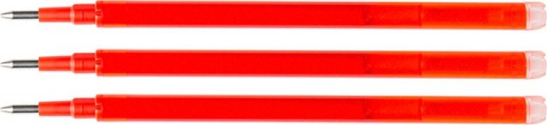 Q-Connect Wkład do długopisu wymazywalnego Q-CONNECT, 1,0mm, 3szt., zawieszka, czerwony