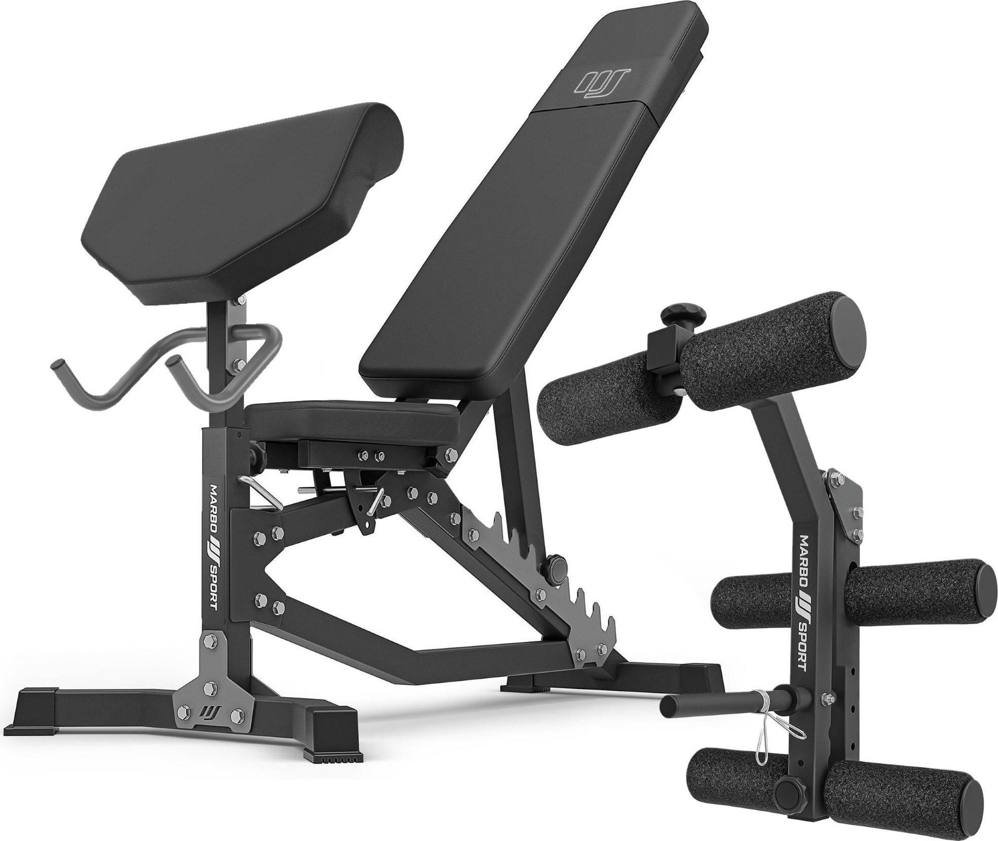 Zestaw MS39_2.0 | Dwustronnie regulowana ławka treningowa + modlitewnik + prasa - Marbo Sport