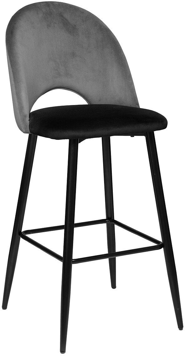 Krzesło barowe welurowe KARA, 110 cm
