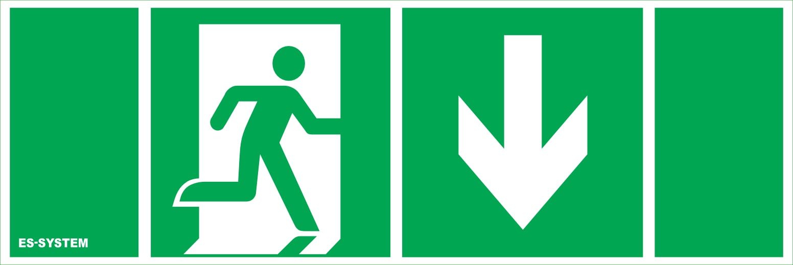 Es-System Piktogram do MONITOR 1 112x312 DRZWI + DÓŁ (9849191)