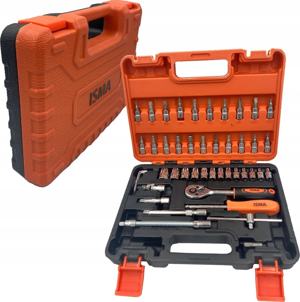 Zestaw narzędzi Isma Zestaw narzędzi 1/4 bity nasadki 46 el