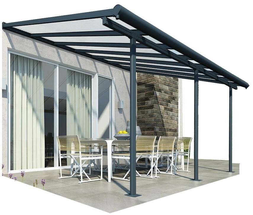 Palram Zadaszenie tarasu metalowy 425 x 286 x 305cm poliweglanowy markiza daszek