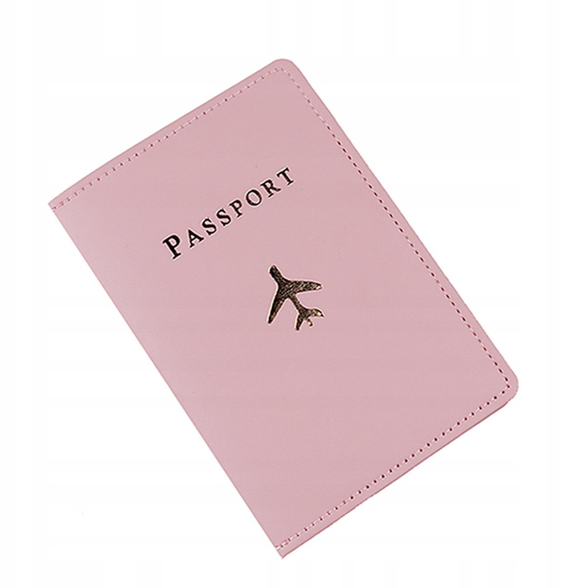 Etui POKROWIEC na PASZPORT OKŁADKA DOKUMENTY Futerał Eko-Skóra RÓŻOWY