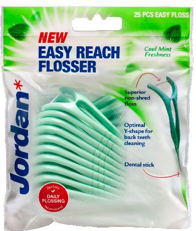 Jordan Nici dentystyczne i wykałaczki 2w1 Easy Reach Flosser 25 szt