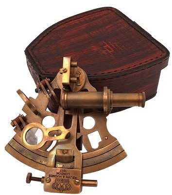 Sekstans w skórzanym etui - Prezent dla żeglarza - NSLB72/4