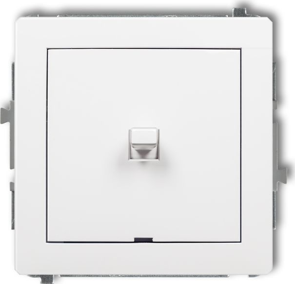 Karlik Łącznik Deco jednobiegunowy w stylu amerykańskim biały mat (25DWPUS-1)