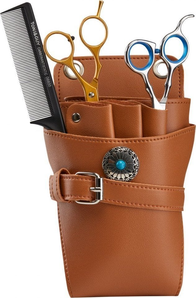 Activeshop Kabura pas na nożyczki fryzjerskie T14 brązowe