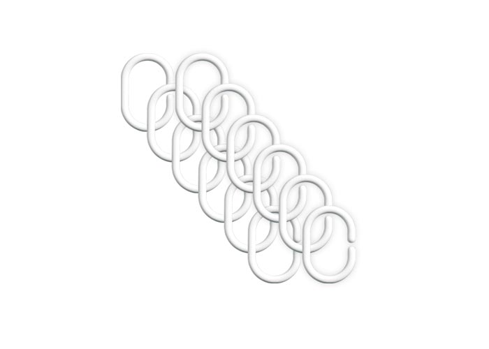 Bisk Kółka do zasłony prysznicowej 91202