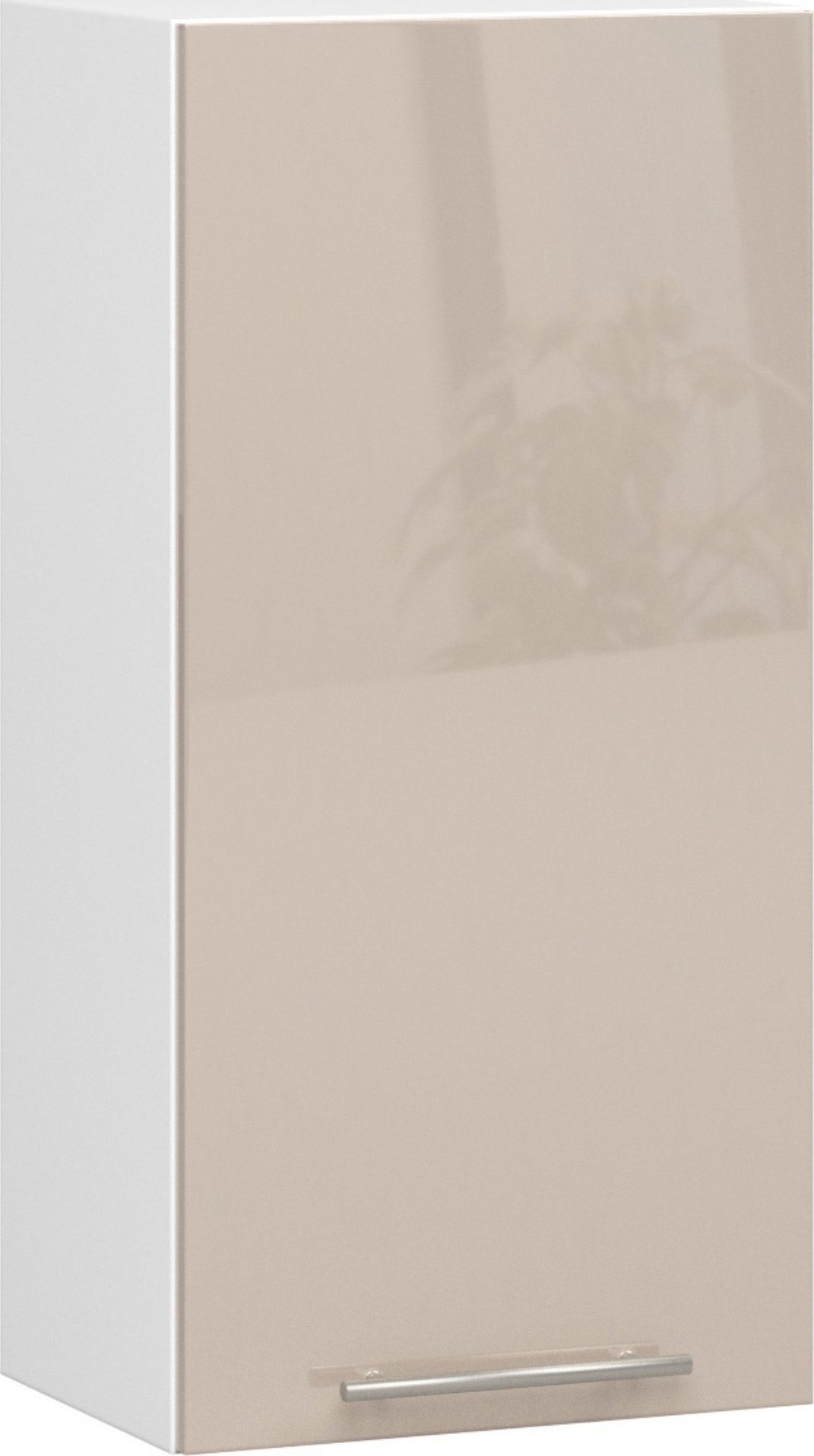 Fabryka Mebli Akord WISZĄCA SZAFKA KUCHENNA OLIWIA W 40cm BIAŁA-CAPPUCCINO POŁYSK H720