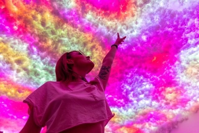 Dekoracja świąteczna Twinkly 3D Reindeers - doe | 200 RGB+W LED | 90cm