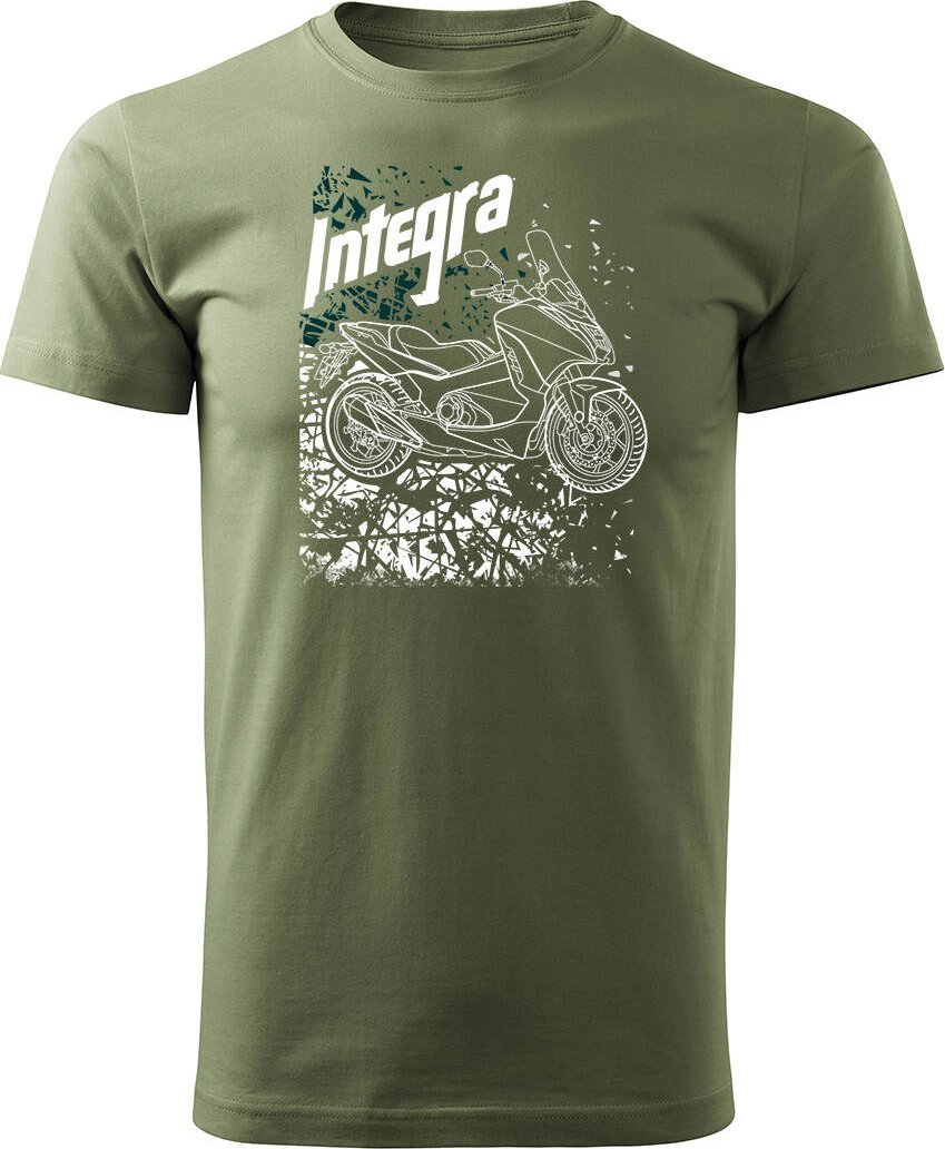 Topslang Koszulka z motocyklem na motor Honda Integra męska khaki REGULAR XXL