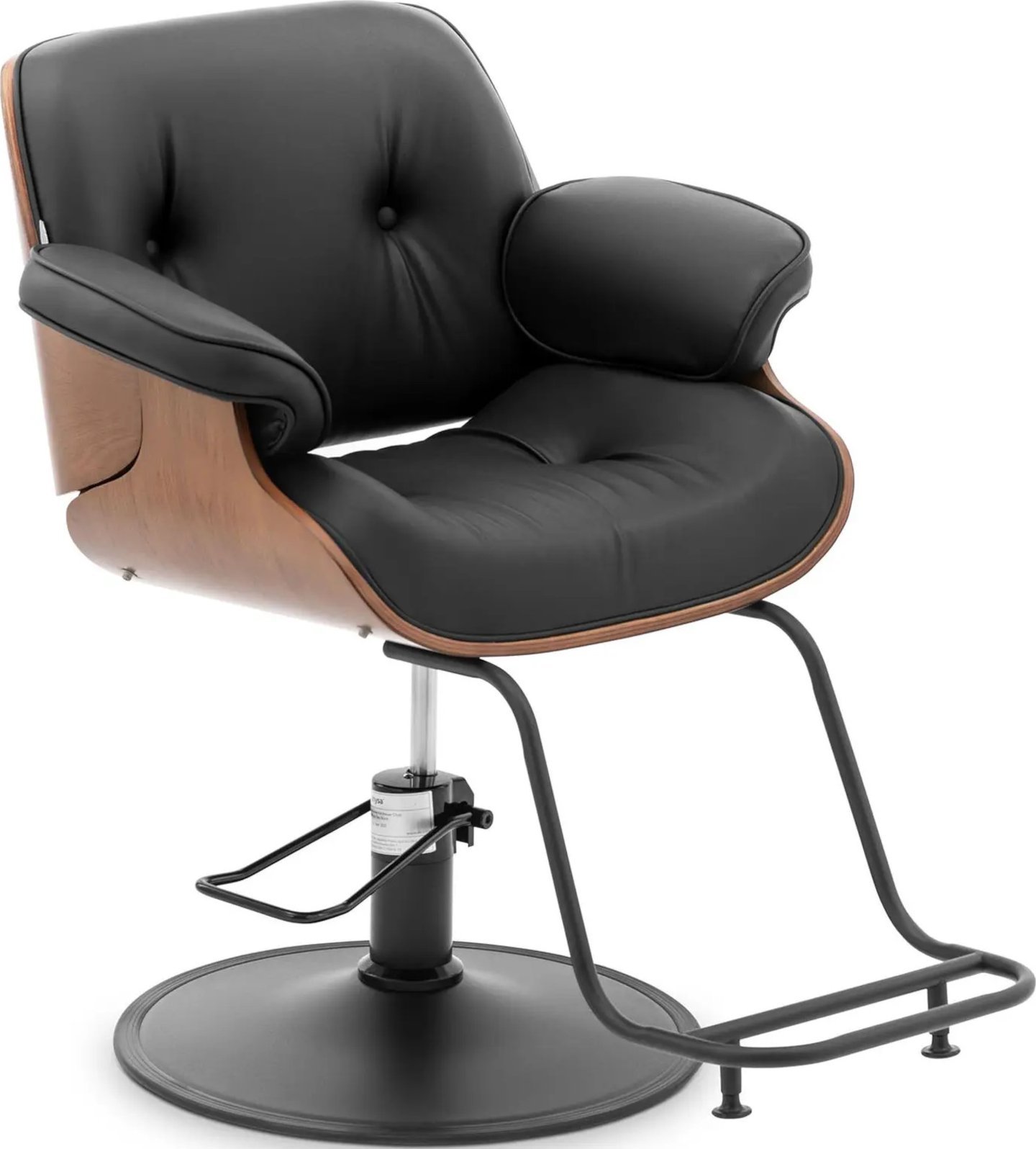 Physa Fotel fryzjerski barberski z podnóżkiem PHYSA FILEY - czarny Fotel fryzjerski barberski z podnóżkiem PHYSA FILEY - czarny