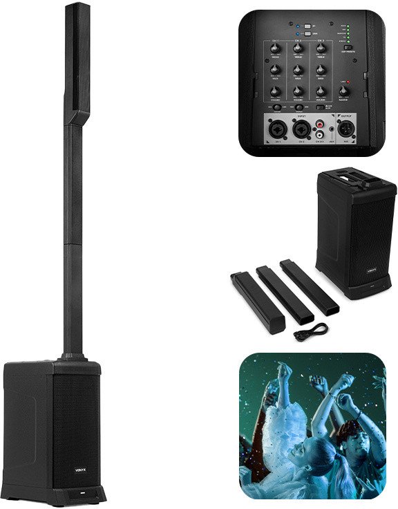 Aktywny zestaw głośników kolumnowych BT 400W VX820 Vonyx one size