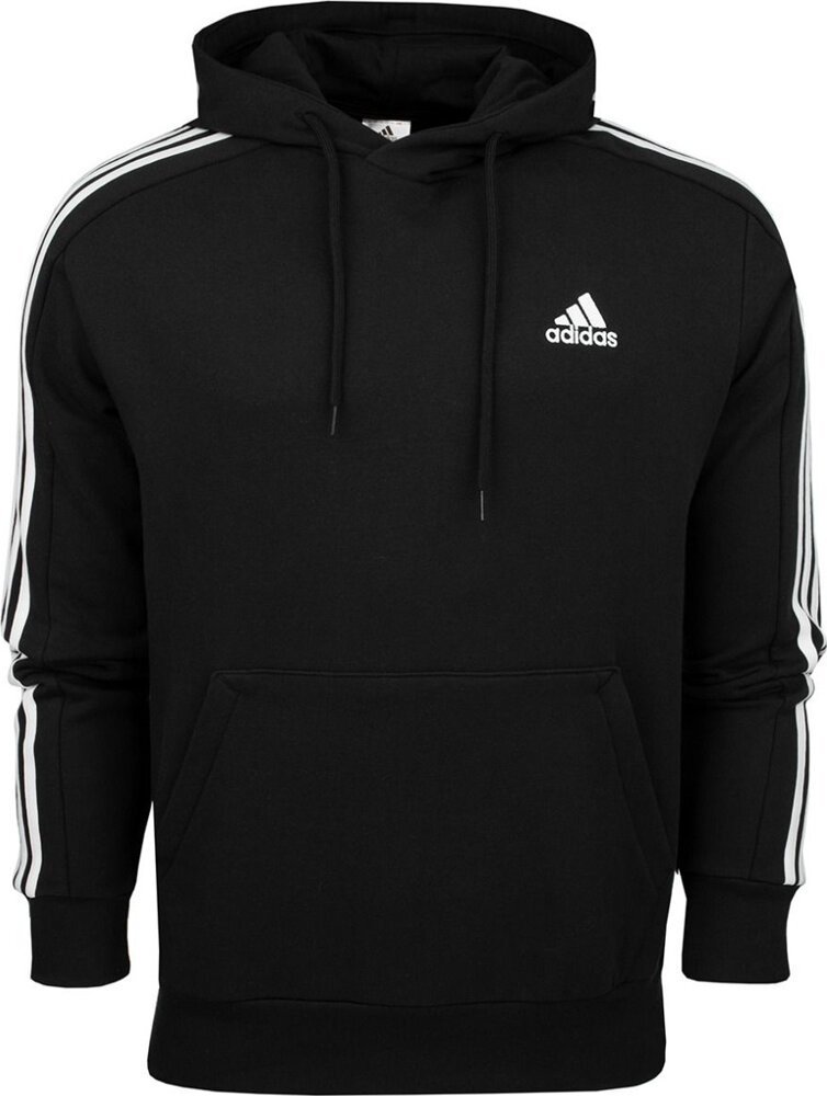 Adidas Bluza męska adidas Essentials French Terry 3-Stripes Hoodie czarna IC0435 XL