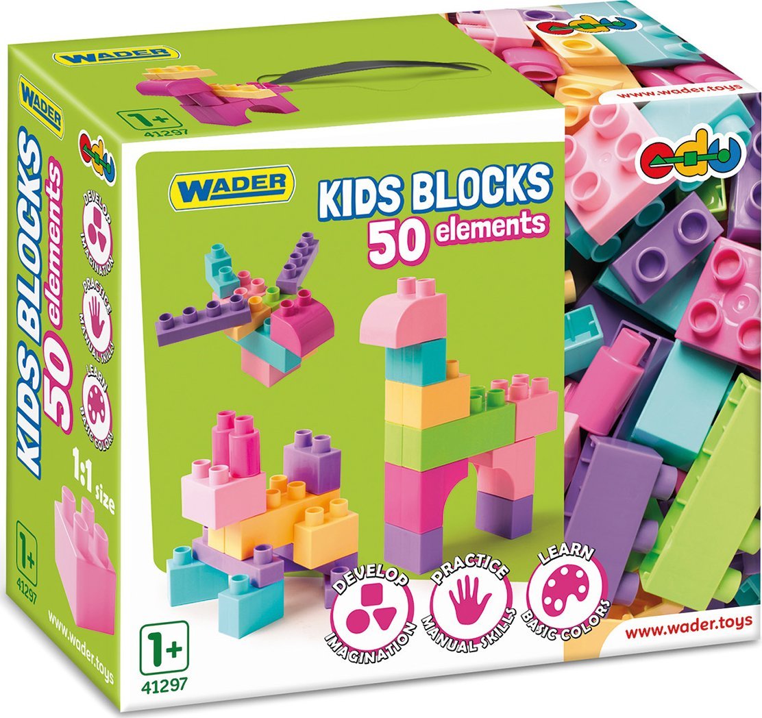 Wader KIDS BLOCKS PINK KLOCKI 50 el. 41297 WADER