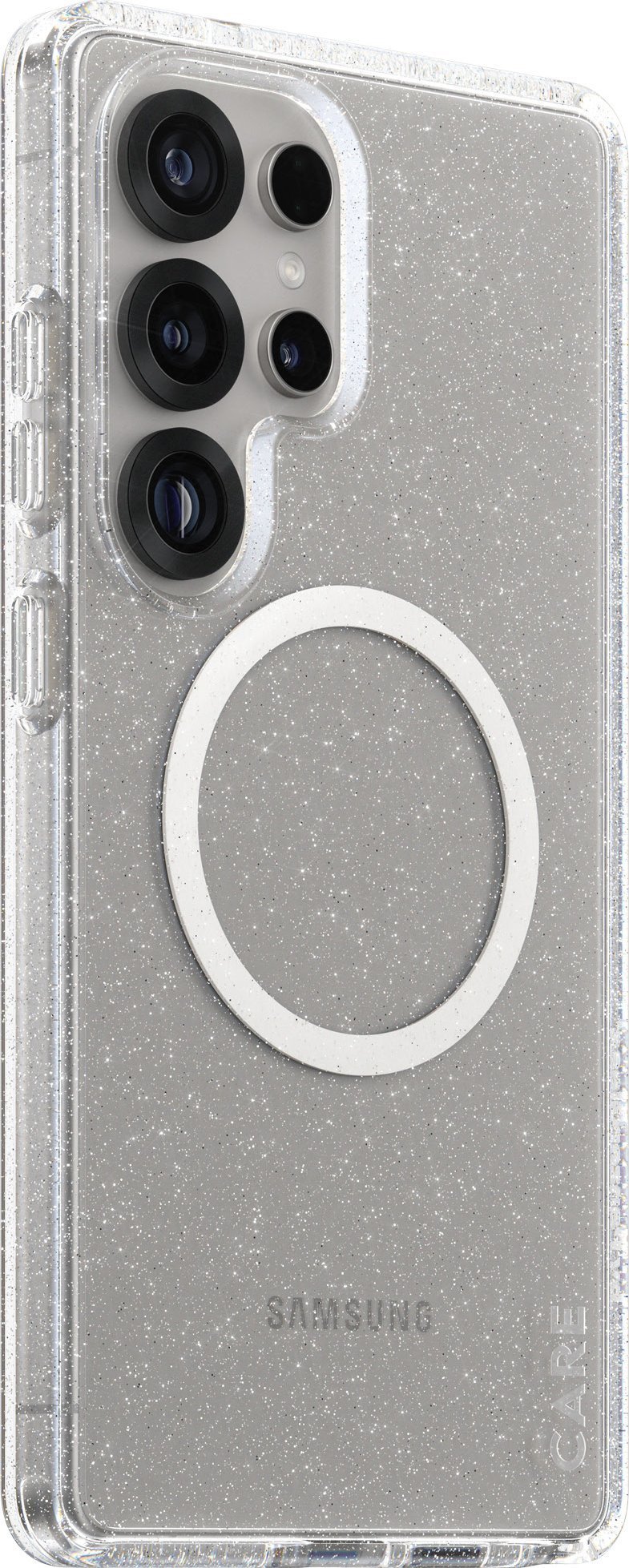 Etui CARE by PanzerGlass Flagship Urban Combat StarLight White QI do Samsung Galaxy S25 Ultra przezroczysty