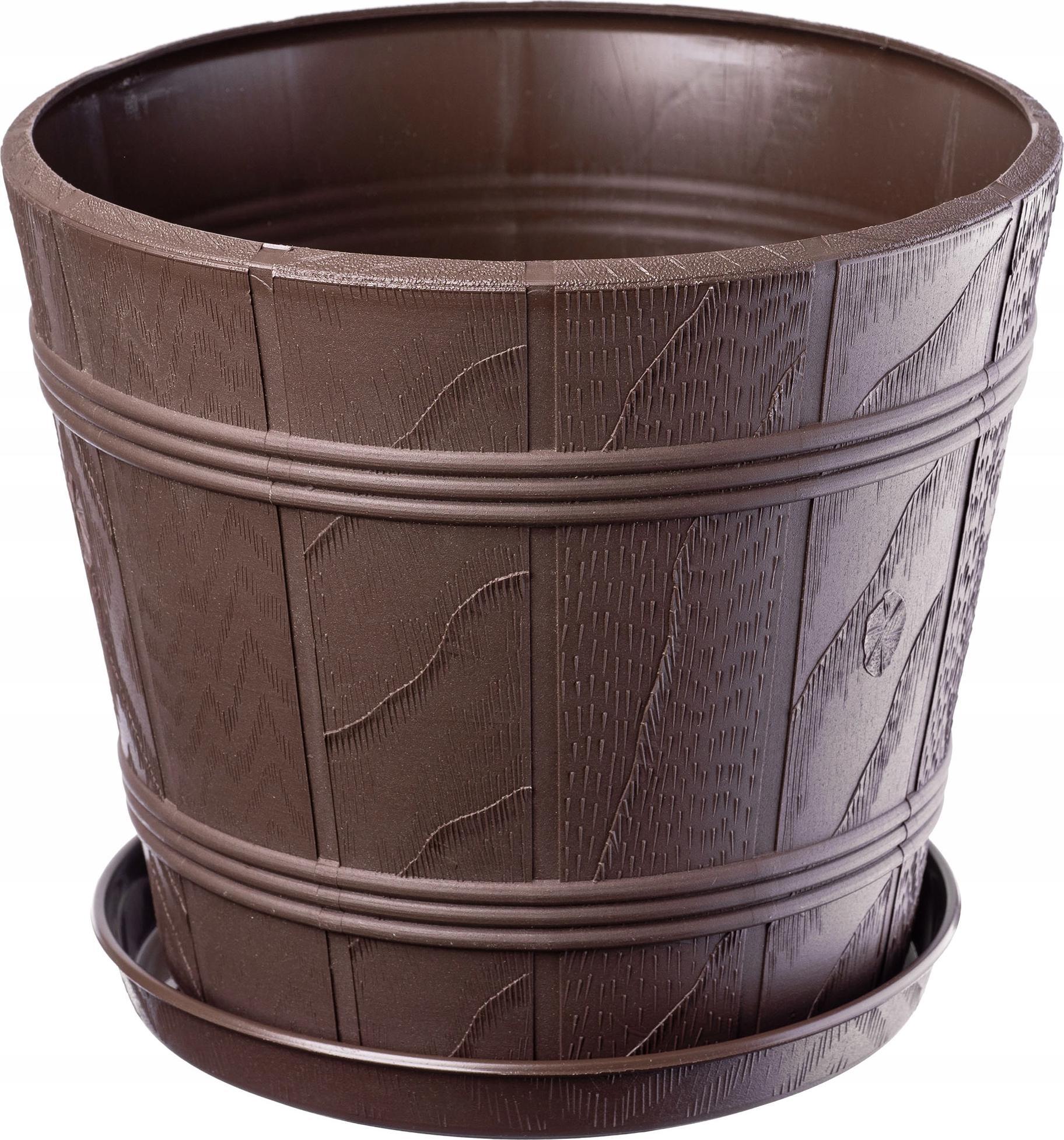 Kadax DONICZKA OSŁONKA Z PODSTAWKĄ DONICA BRĄZOWA 38cm