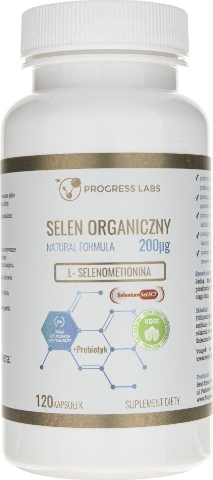 Progress Labs Progress Labs Selen Organiczny 200 g - 120 kapsułek