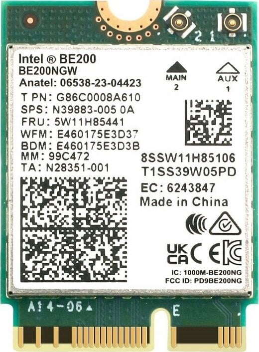 Intel WI-FI 7 2230 2x2 BE+BT vPro (BE200.NGWG)